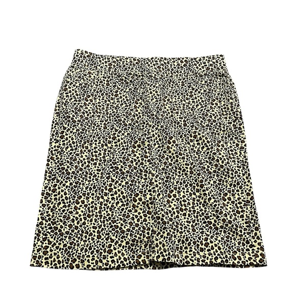 Vintage Plus Size XL Chic Leopard Print Pencil Skirt Elastic Animal Print Fall - Picture 1 of 7